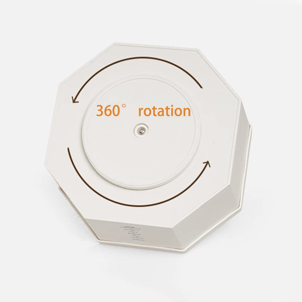 kaileyouxiangongsi Desk Organizer, 360-Degree Rotating Multi-Functional Pen Holder, 5 Compartments Desktop Stationary Organizer, Home Office Art Supply Storage Box Caddy (White)