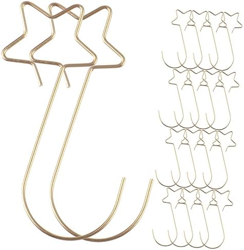 Cabilock 100pcs Star-Shaped Christmas Ornament Hooks Bauble Hangers for Tree Decoration Holiday Wreaths and Everyday Use for Festive Atmosphere