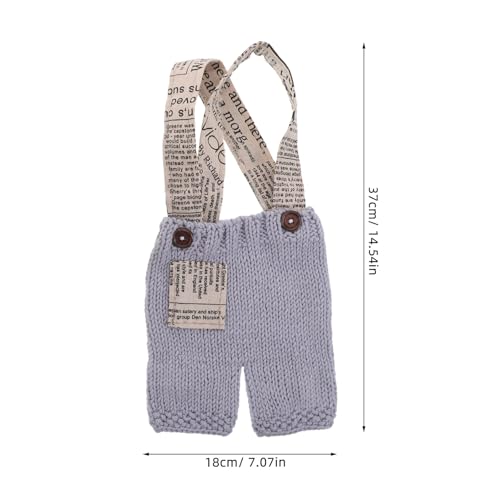 Newborn Photography Outfit Boy Newspaper Costume Set with Knitted Romper and Beret Hat Photoshoot Props for Newborn Photo Sessions