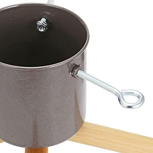 Taylor & Brown Wooden Log Style Christmas Tree Stand Holder Xmas Tree Tidy Décor Four Legged Max Tree Size 2.2m - 1L Water Tank (Grey)