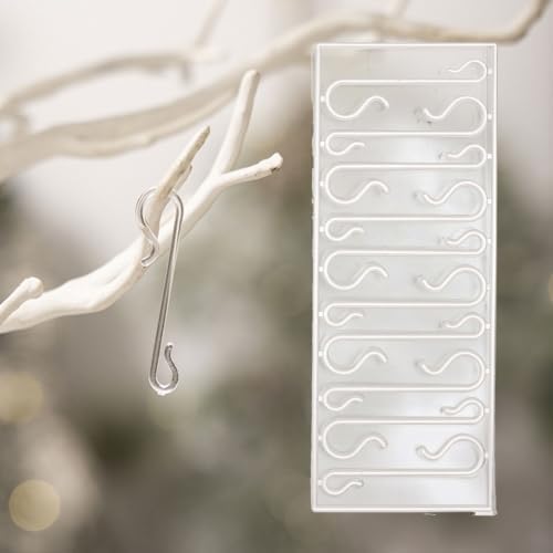 50 PCS Transparent S-Shaped Hooks For Christmas Ornaments