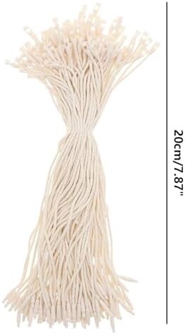 800 Pcs Christmas Ornament String, 7.87" Ornament Hanger Hooks w/Snap,Easy and Fast Locking Fastener Hanging Decoration Ropes for Christmas Tree Holiday Party(White)