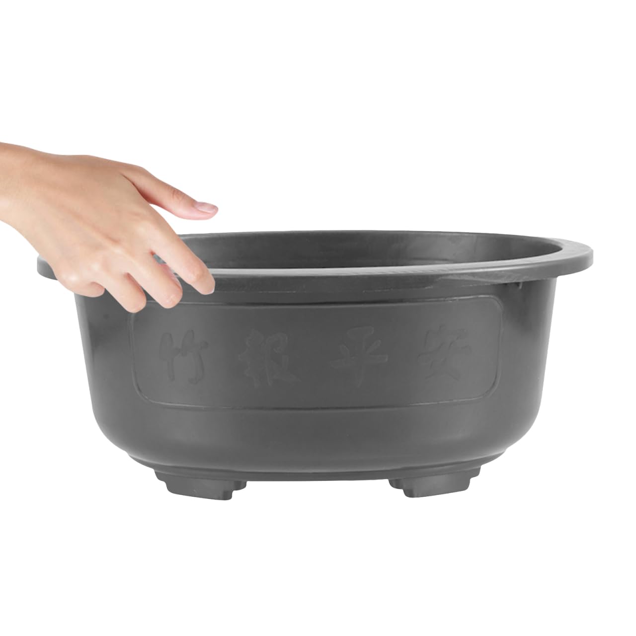 ERINGOGO 2 PCS Bonsai Training Pots, 17'' Bonsai Plants Growing Pot Plastic Oval Planter with Drainage Hole, Large Deep Flower for Nursery, Garden, Balcony