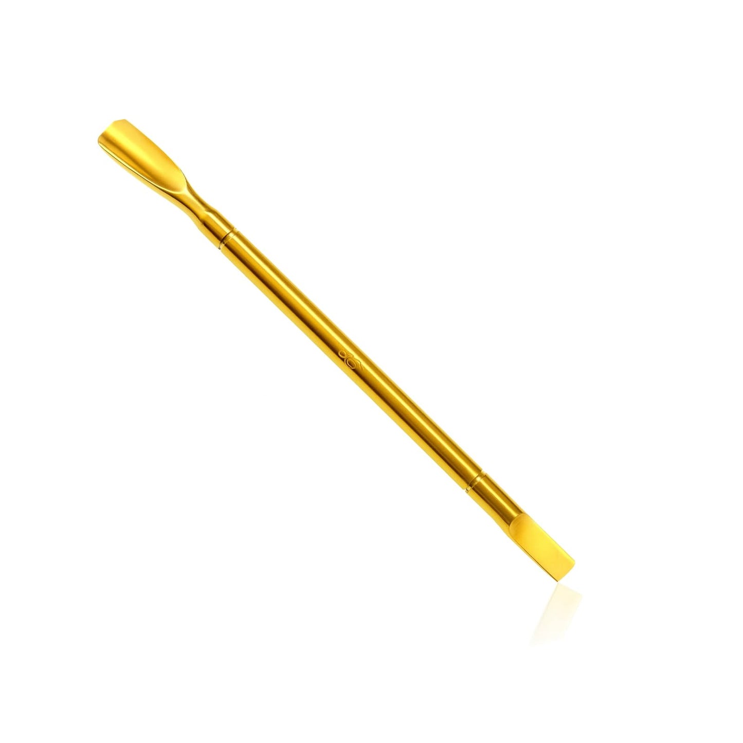 Professional Cuticle Tool, Double-Ended Paddle and Blade, Gold, 14 cm (Gold, Cuticle Pusher 13cm)