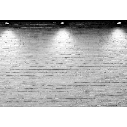 Vinyl 8x6ft Backdrop Photography Background White Brick Wall Computer-Print Seamless Photo Background Children Baby Adults Portraits Photo Studio Props - size: 8x6ft