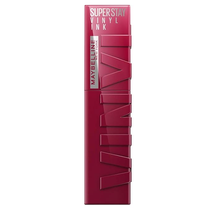 MAYBELLINE Super Stay Vinyl Ink Longwear No-Budge Liquid Lipcolor Makeup Bundle with Mauve Nude 0.14 fl oz and Berry Burgundy 0.14 fl oz Lipsticks