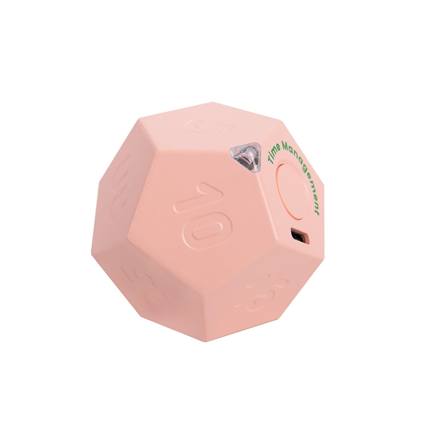 BEBESIRI Mini 12 Sided Cube Timer, 11 Preset Times Pomodoro Timer for Enhanced Productivity. Ideal for ADHD Management, Workout, Study & Kitchen Cooking. Easy to Use (Pink)