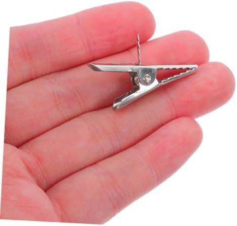 PRETYZOOM 100Pcs Christmas Flower Clips Mini Ornament Holders for Wreaths Trees Holiday Decor Versatile Decoration Clamps for Poinsettias Floral Arrangements