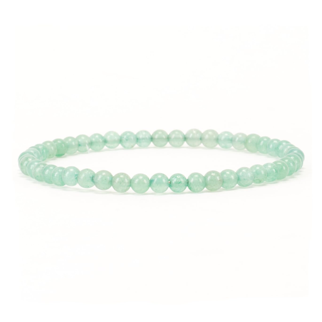 Cherry Tree Collection - Small, Medium, Large Sizes - Gemstone Beaded Bracelets For Women and Men - 4mm Round Beads (Green Aventurine, Small)