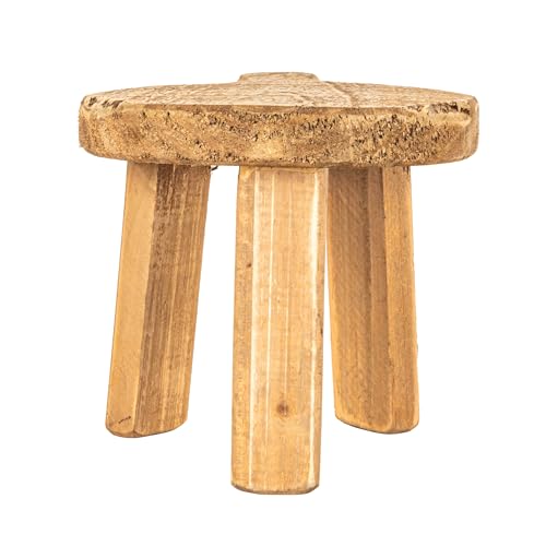 Creative Co-Op Fir Wood Pedestal - color: Natural, size: Round, style: Round