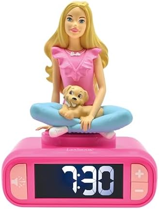 LEXiBOOK, Barbie Nightlight Alarm Clock, RL800BB