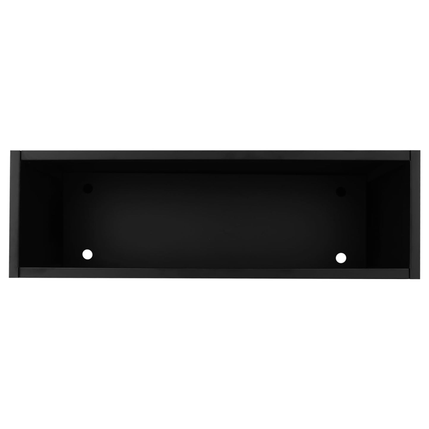 QUEMARQUE Metal Planter Box, 38 * 12 * 24In Rectangular Planters with Removable Insert Shelf, Heavy Duty Steel Planter Box with Drain Holes for Porch, Garden, Patio, Yard (Black)