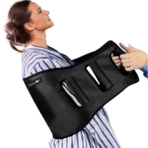 Transfer Belt Transfer Sling - Padded Gait Belt - Heavy Duty Patient Lift, Mobility Standing and Lifting Aid for Disabled, Elderly, Injured - Safely Move from Bed and Wheelchair(Black) - color: Black 2