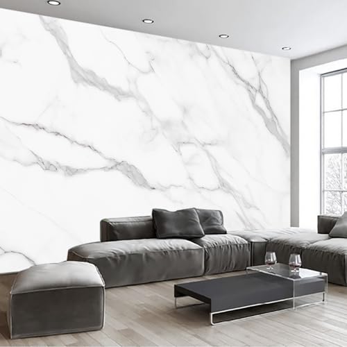 Elegant White Marble Pattern self-Adhesive Mural and Light-Colored Striped Peel-and-Stick Bedroom Wallpaper - 58"x80" - color: Zzsl-08, size: 58"x80"