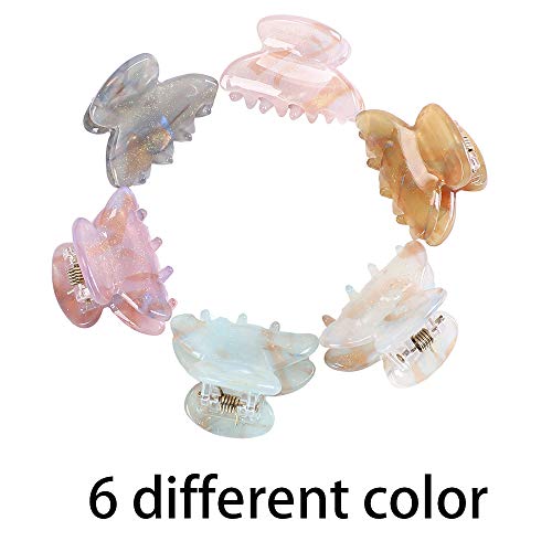 Claw Jaw Clips 12PCS Small for Thin Hair Styling Accessories Classic Clamp for Women Girls (Sequins) - color: Sequins