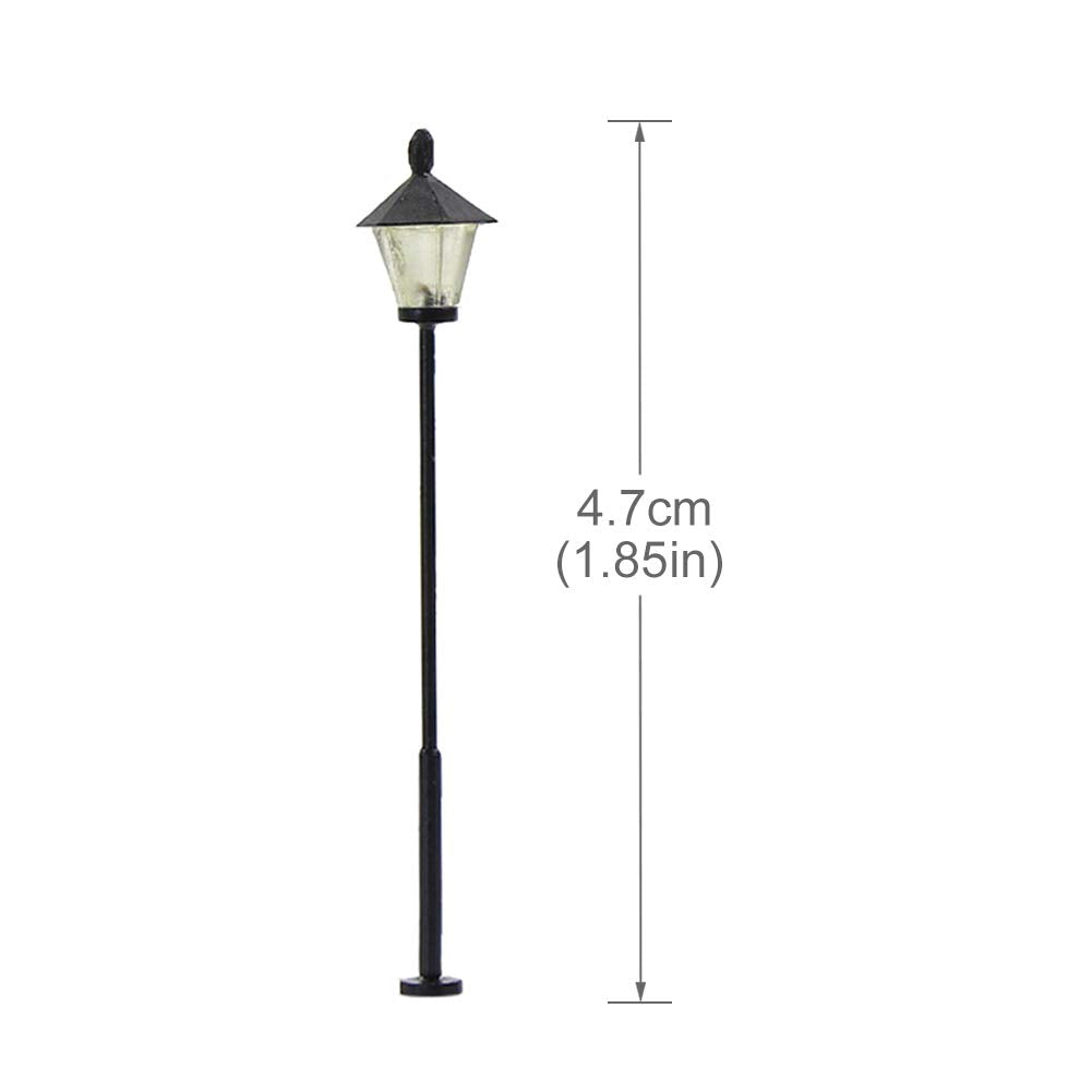 LYM09 10 pcs Model Railway Led Lamppost Lamps Street Lights N Scale 4.7cm 1.85inch 12V New