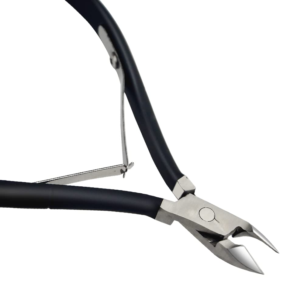 XINMEIWEN 8Pieces Cuticle Trimmer Cuticle Nipper Cuticle Remover Cuticle Cutter with Cuticle Pusher Stainless Steel Cuticle Cutter Clipper Nail Tools for Fingernails and Toenails (Black)