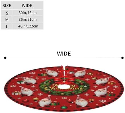 Xmas Gnomes Box Christmas Tree Skirts 48", Xmas Tree Cloth Mats Trees Skirts for Decor Gift, Home Decoration