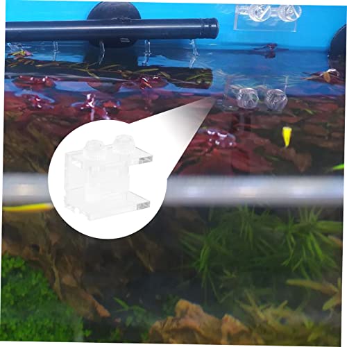UKCOCO 2pcs Transparent Acrylic Clip for Fish Tank Background Durable Background Fixing Clips with Siphon Groove for Aquariums and Water Tanks
