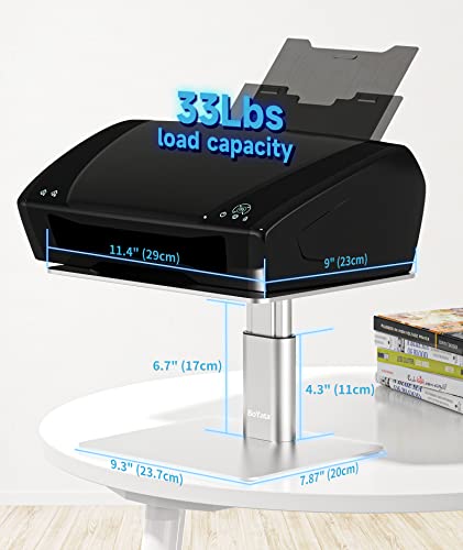 BoYata Monitor Riser Stand, Adjustable Height Metal Desktop Stand Storage Organizer Compatible with TV, PC, Laptop, Computer, iMac, and All Screen Display-Silver - color: Silver