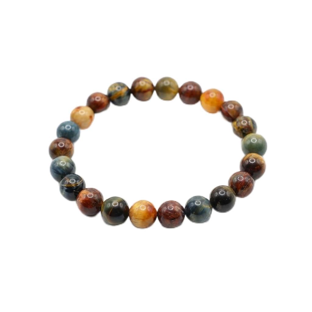 The Vida Handmade AAA+ Quality Crystal Stretch Elastic Bracelet - Nature Gemstone - Jewelry Gift - Holiday Gift - For Women & Men (Pietersite)