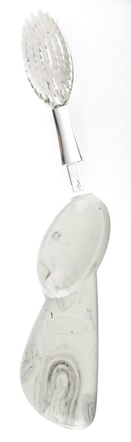 RADIUS Toothbrush Big Brush with Replaceable Head, Left Hand, Soft in Marble, BPA Free and ADA Accepted, Designed to Improve Gum Health and Reduce The Risk of Gum Disease