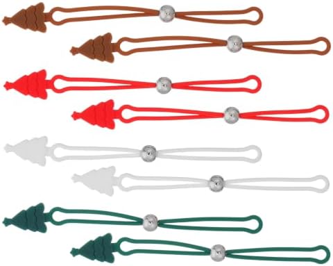 8pcs Adjustable Silicone Ornament Hooks for Christmas Trees and Cords