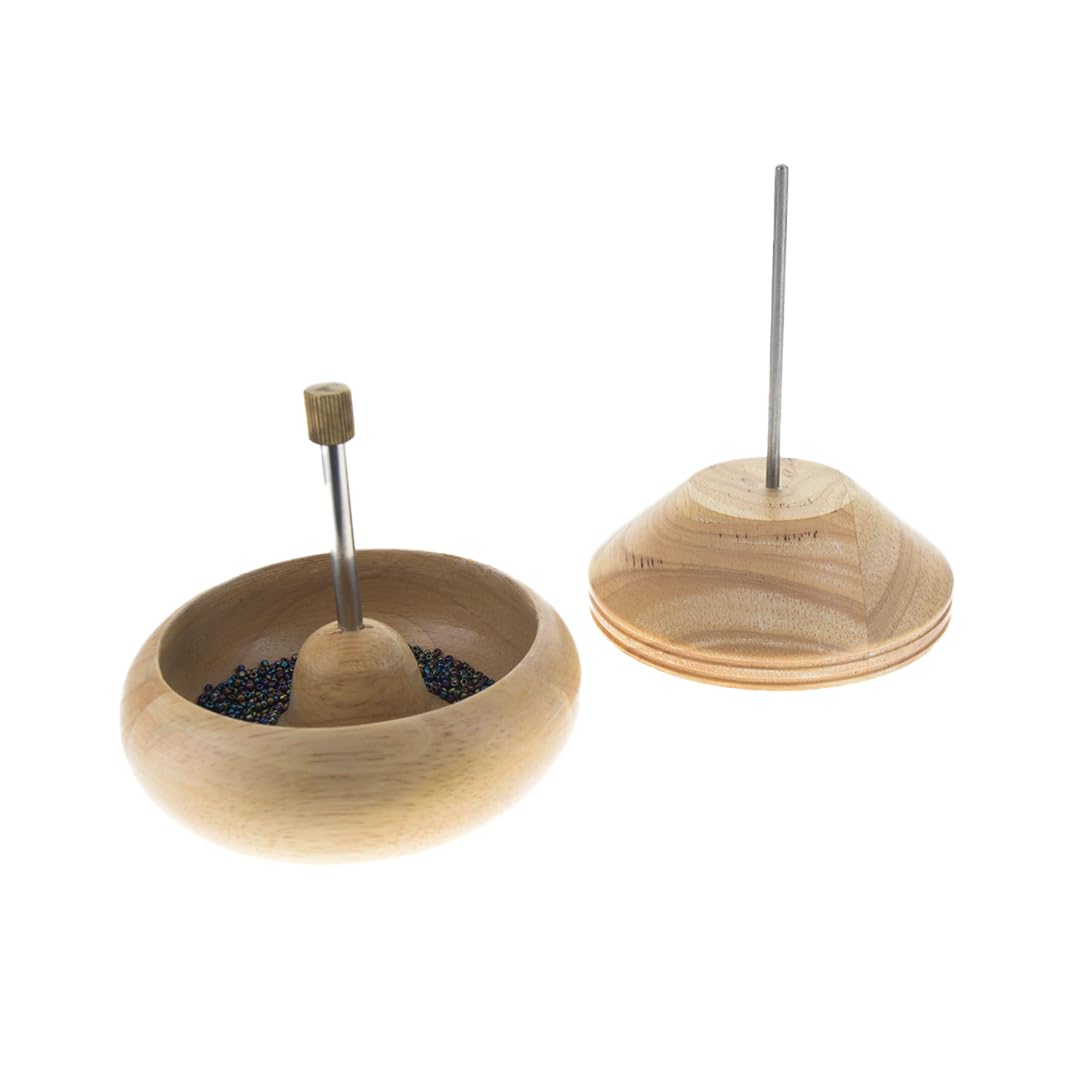 SE Standard Wooden Bead Spinners with Knob - Efficient Crafting Tool for Jewelry Making - JT-BS04