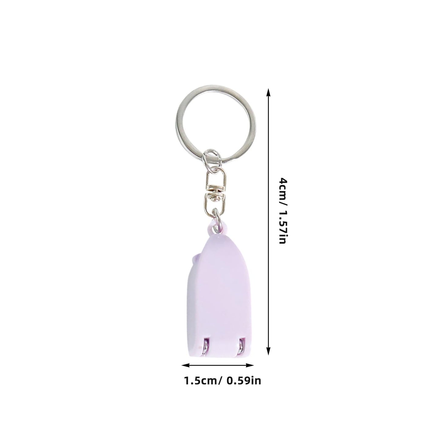 FRCOLOR Mini Foldable Nail Clippers with Keychain Portable Manicure Tool Set of 3 for Fingernail and Toenail Grooming Cute Cartoon Design Easy Travel Storage