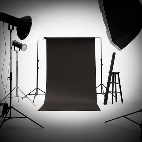 Kate Seamless Paper Backdrop Black Seamless Backdrop Paper Rolls (53''x16.4' Jet) - color: Jet, size: 53''x16.4'