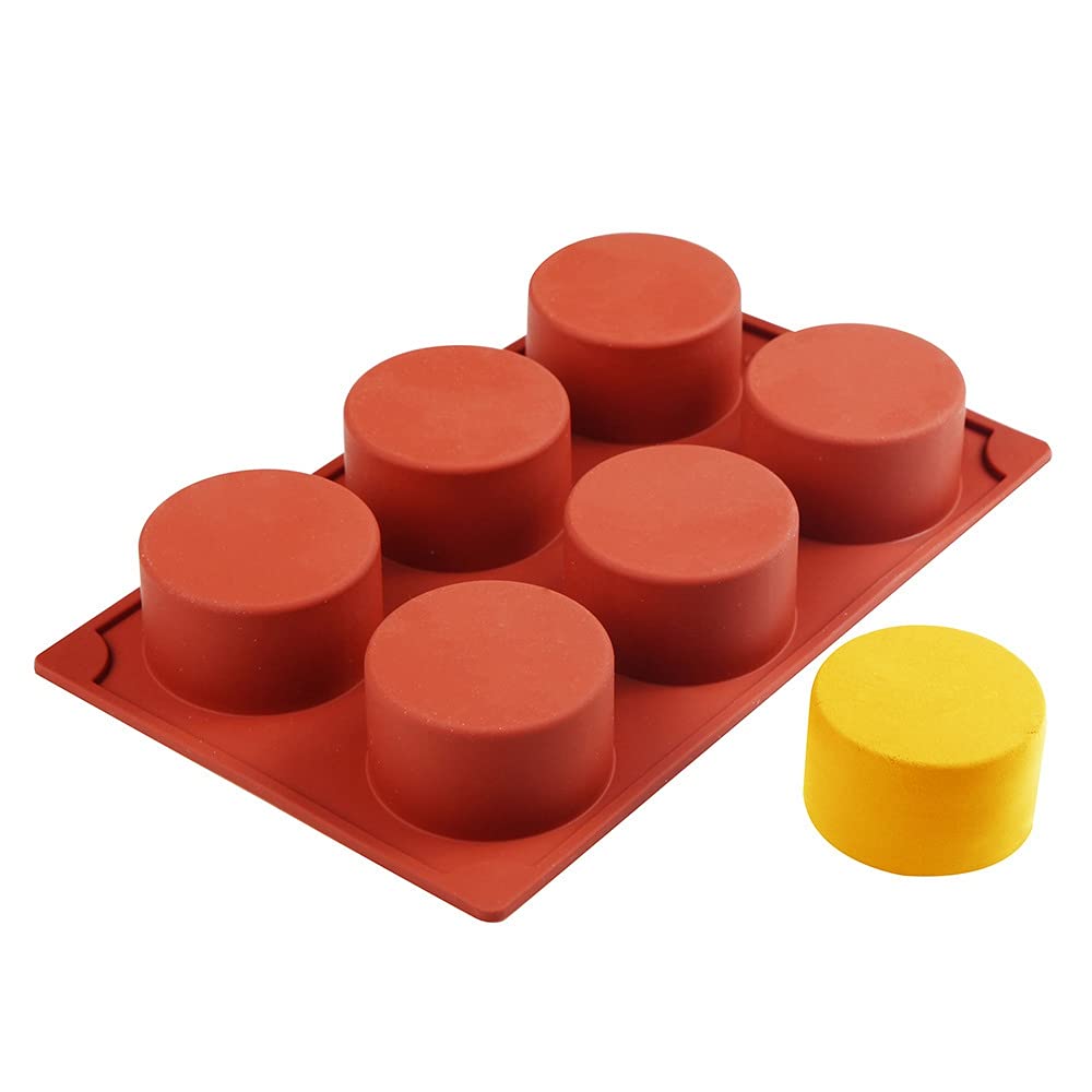 Silicone 11/8/6 Cavity Cylinder Shape Cake Mold For Baking Dessert Ice-Creams Mousse Mould Fondant Decorating Tools (6 Cavity)