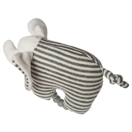 Mary Meyer Soft Baby Rattle with Soothing Teether Ring, 6-Inches, Afrique Elephant