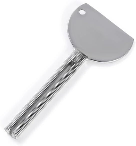 2Pcs Toothpaste Squeezer,Metal Tube Squeezer Key Stainless Steel Dispenser Roller Tube Presser Roller Tube Wringer Key Bathroom and Kitchen Gadgets for Various Tube Ointment Product (2Pcs Silver)