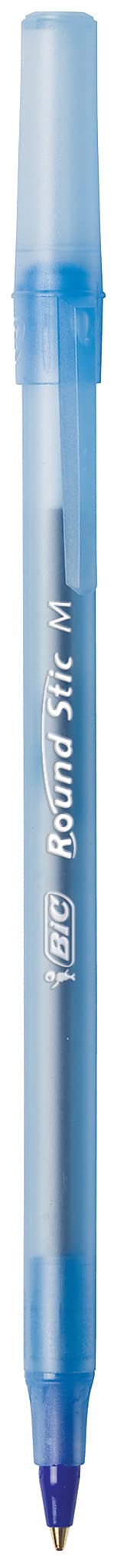 BIC Round Stic Xtra Life Ballpoint Pen, Medium Point (1.0mm), Blue, Flexible Round Barrel For Writing Comfort, 144-Count
