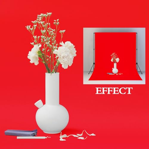 6x9FT Solid Red Screen Backdrop Background for Photography, Photo Backdrop Photoshoot Props - color: Red, size: 6X9ft
