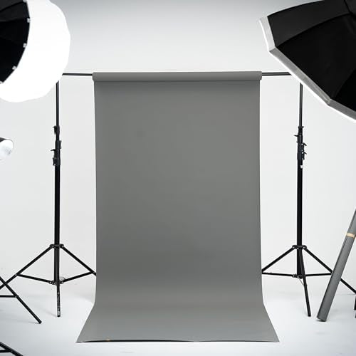 Kate Seamless Paper Backdrop for Photography Light Gray Photo Backdrop Paper (53''x32.8' Pursuit Grey) - color: Pursuit Grey, size: 53''x32.8'
