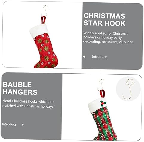 Cabilock 100pcs Star-Shaped Christmas Ornament Hooks Bauble Hangers for Tree Decoration Holiday Wreaths and Everyday Use for Festive Atmosphere