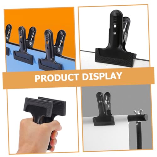 Hemobllo 4pcs Heavy Duty Photography Backdrop Clips Fixing Clamps for Secure Backgrounds Easy to Install Versatile for Crafts and Outdoor Use
