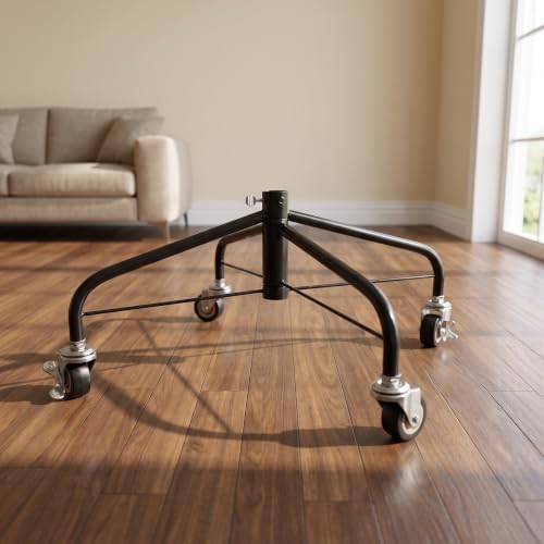 OUNONA Artificial Christmas Tree Stand, Folding Metal Base, Green