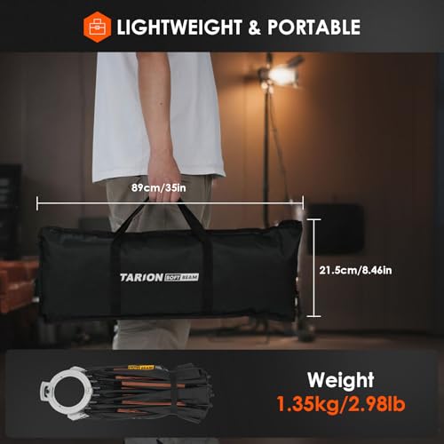 TARION Quick Release Parabolic Softbox - Bowens Mount Softbox with Diffusers/Honeycomb Grid/Carrying Bag for Live Streaming, Photography, Videography (Parabolic 35.4"/90cm) - style: Parabolic 35.4"/90cm
