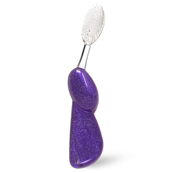 RADIUS Big Brush with Replaceable Head BPA Free & ADA Accepted Toothbrush Designed to Improve Gum Health & Reduce Gum Issues - Right Hand - Purple - Pack of 1