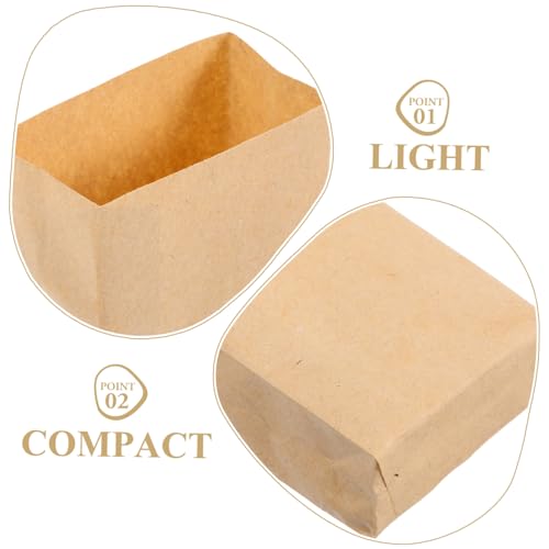 SUPVOX 12pcs Miniature Paper Bags for Dollhouse Baking Scenes Dollhouse Accessories for Cookies and Treats for Creative Play and Photography Props