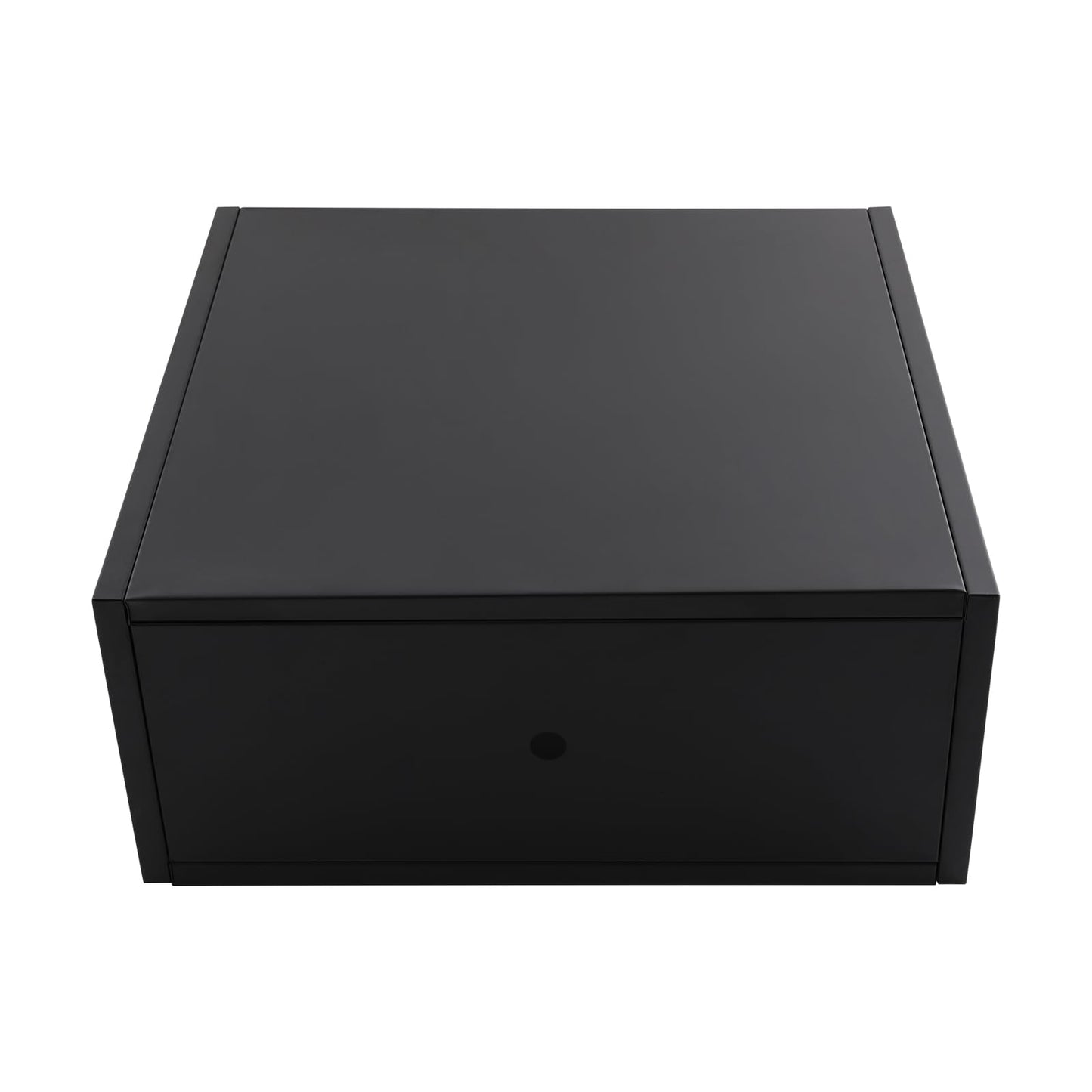 Fichiouy Large Metal Planter Box Outdoor,28" Tall Black Rectangular Planter with Drainage,Modern Steel Planters Pot for Outdoor Plants (Black)