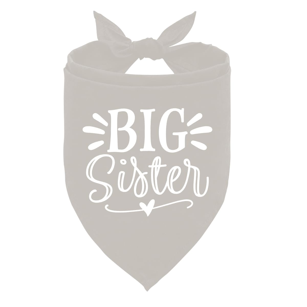 Big Sister Dog Bandana, White Pet Triangle Scarf Accessories, Pet Bandana for Large Dogs, Baby Announcement Dog Bandanas (L)