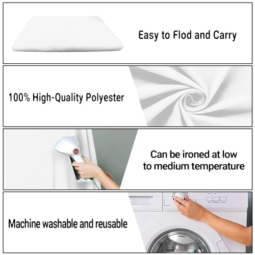 White Screen Backdrop for Photography 6x9ft Zoom Meeting, Game Live Steaming Photo Studio Shooting Props High Density Fabric Background - color: White, size: 6X9ft