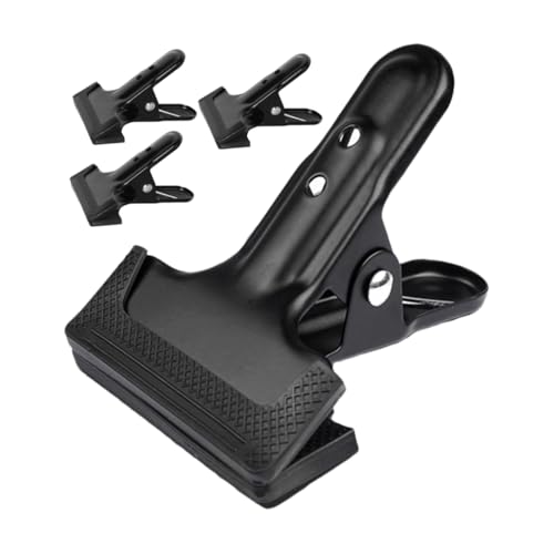 LALAFINA 4pcs Backdrop Clamps Heavy-duty Cold Rolled Steel Clips for Photography Backdrop Sturdy Fixing Tool for Steady Image Capture