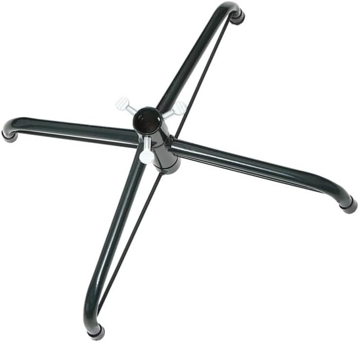 Foldable Metal Christmas Tree Stand Base For 4-6 Ft Trees, 13.2 Lb Capacity, 1.25 Inch Max Pole Diameter, Includes 3 Thumb Screws(A)