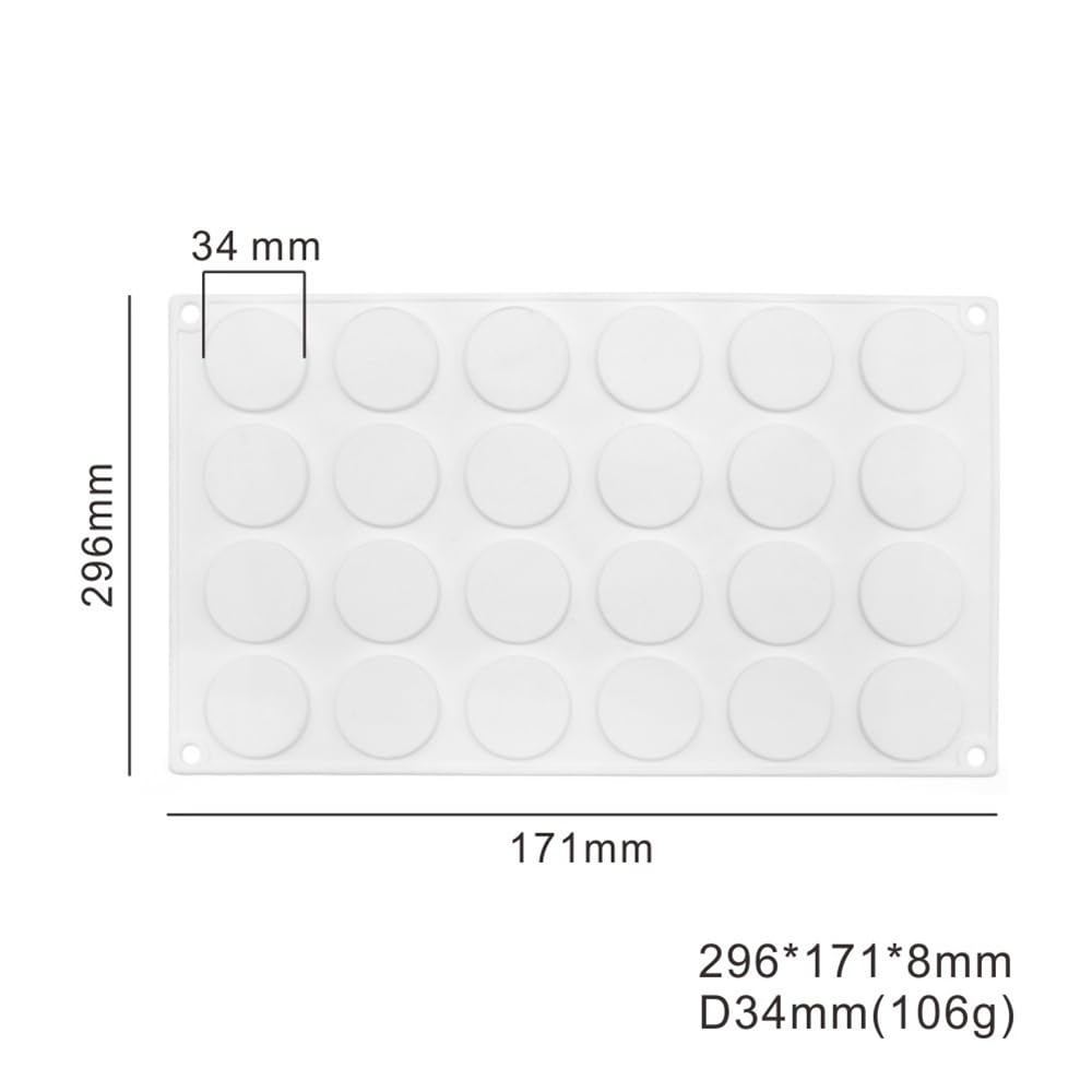 Silicone Chocolate mold,cookies mold,15 Hole Round Shape Fondant Cake Tools, Cake Decorating (Round G_11.84 X6.84 X0.32 inch)