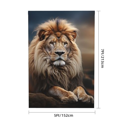 Creative Animals Lion Backdrop Background for Photography 5x7ft Photobooth Professional Photo Backdrop Curtains Video Photography Studio Photo Backgrounds Banner Booth Background Screen Parties - color: Creative Animals Lion