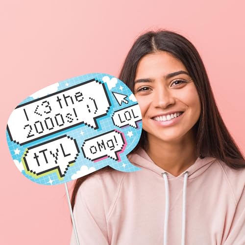 Big Dot of Happiness 00s Y2K - 2000s Party Photo Booth Props Kit - 20 Count - color: 00s Y2k